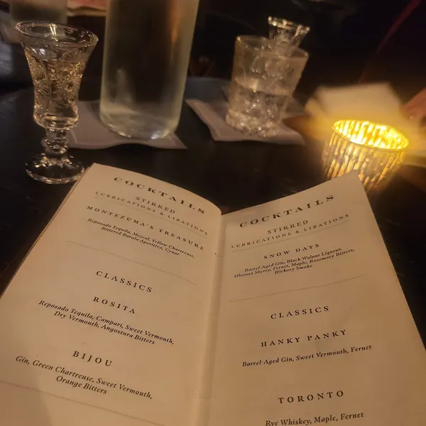 menu of Room 56