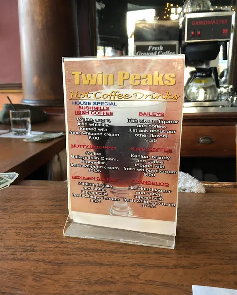 menu of Twin Peaks Tavern