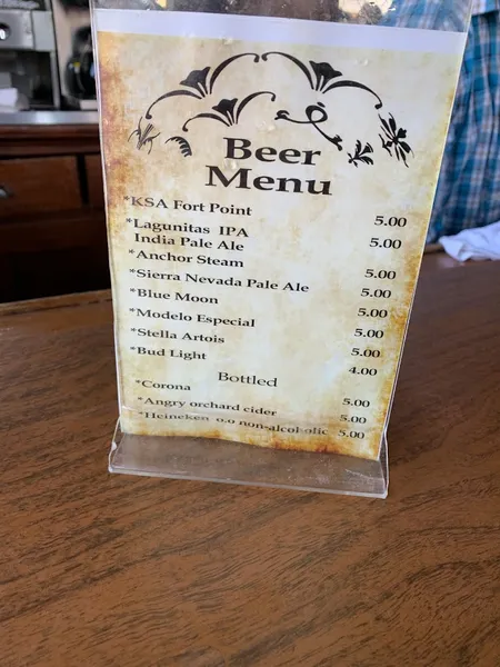 menu of Twin Peaks Tavern