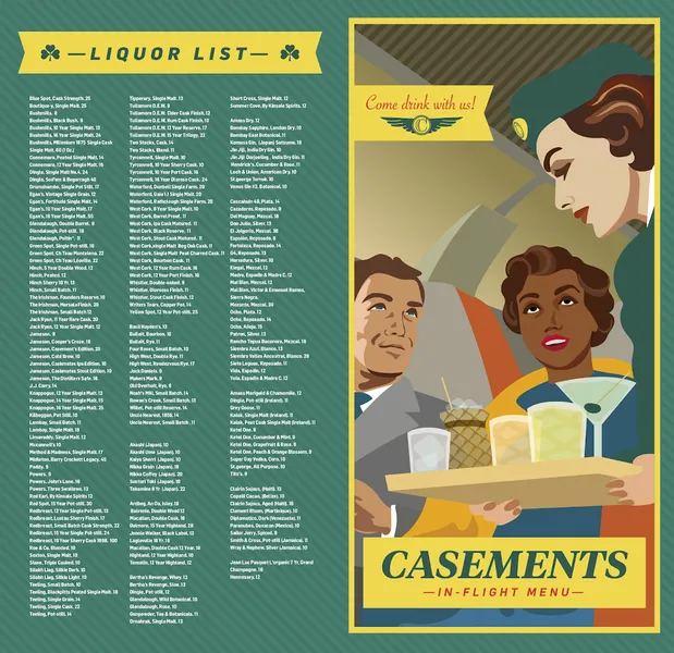 menu of Casements Bar