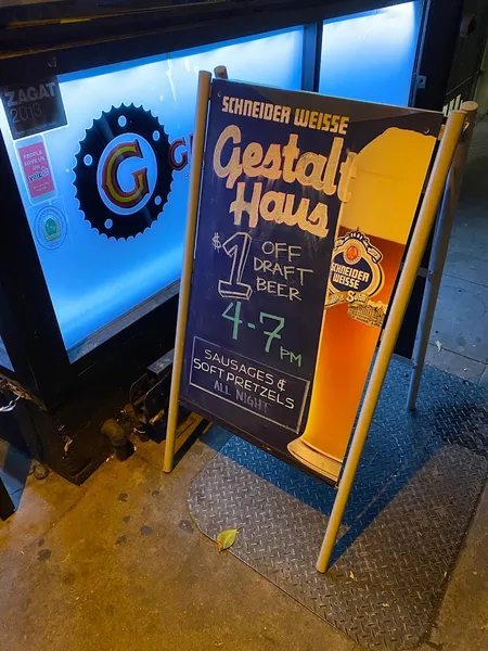 menu of Gestalt Craft Beer Bar