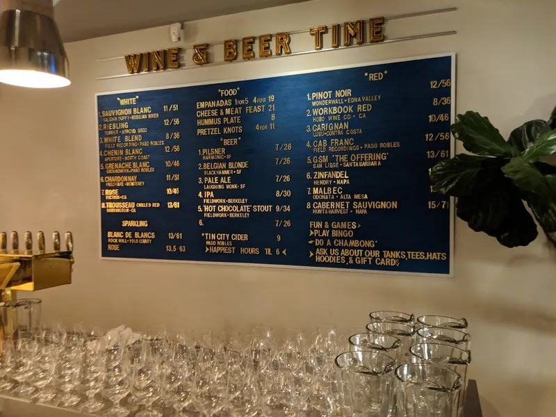 menu of Wine Down SF