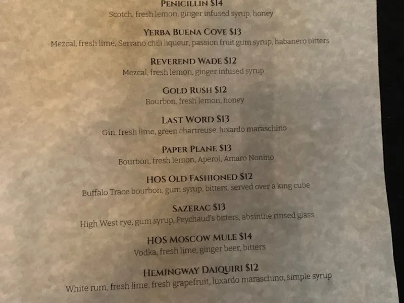 Shields Menu The House Of Shields - Reviews & Menu - Yerba Buena San Francisco