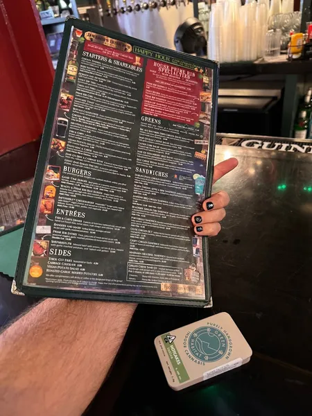 menu of Jameson's Irish Pub