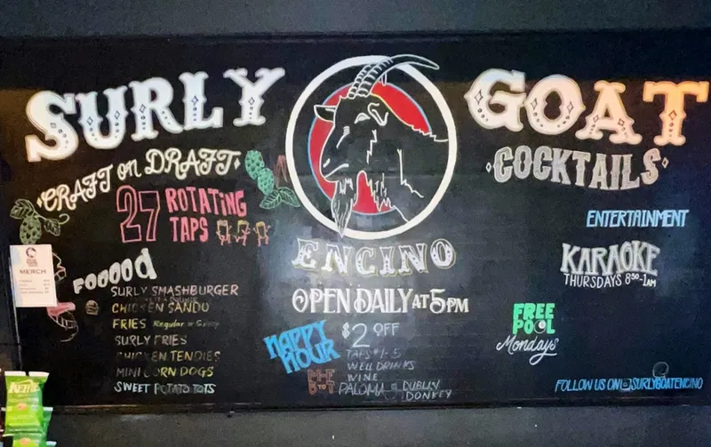 menu of Surly Goat Encino