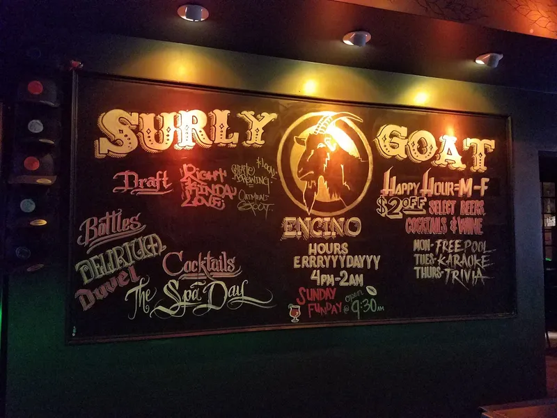 menu of Surly Goat Encino