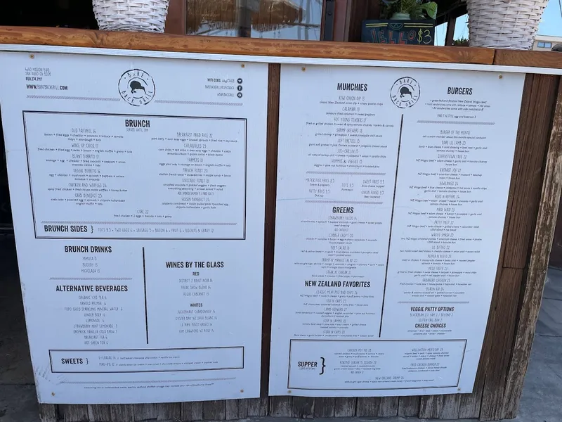 menu of Bare Back Grill