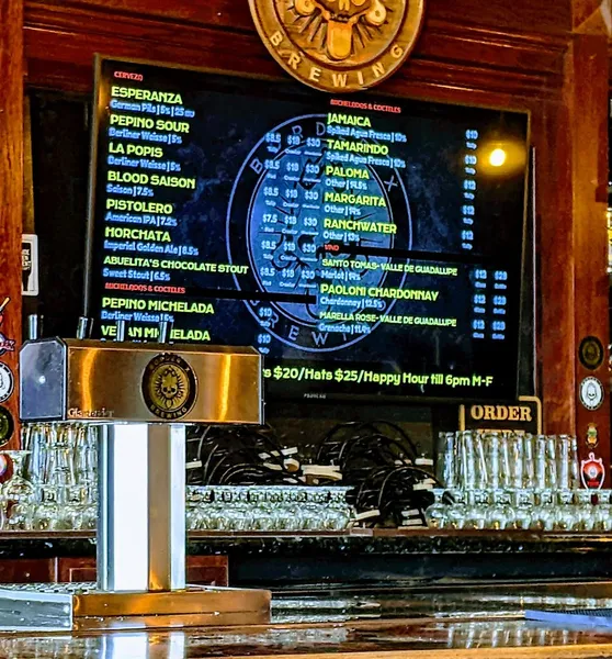 menu of Border X Brewing