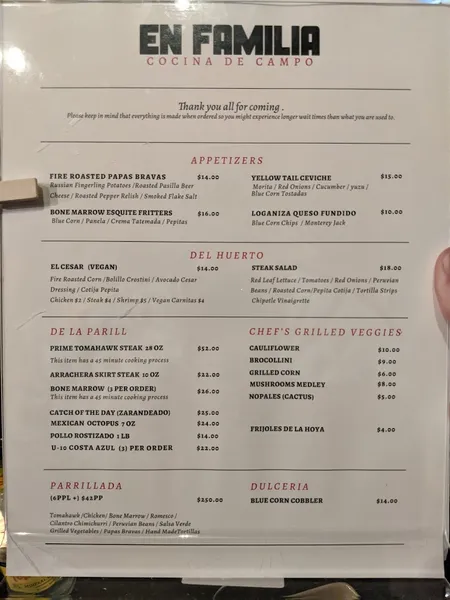 menu of Border X Brewing