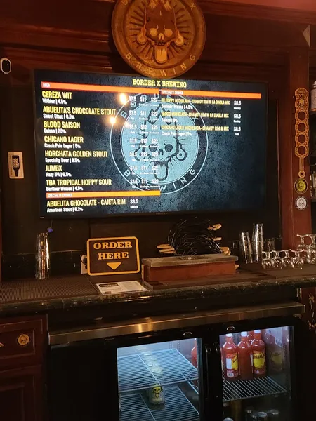 menu of Border X Brewing