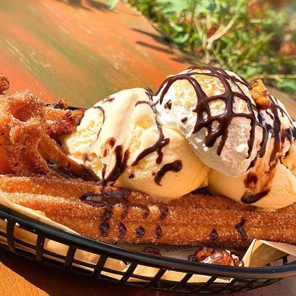 Churros with Ice Cream Blue Tijuana