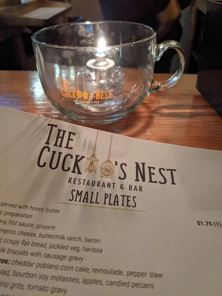 menu of The Cuckoo's Nest