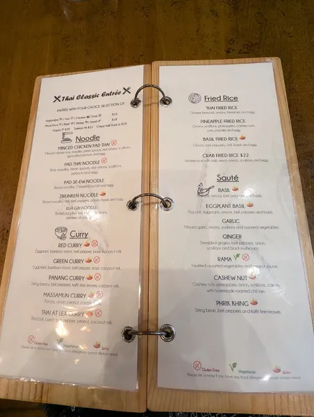 menu of Thai At Lex