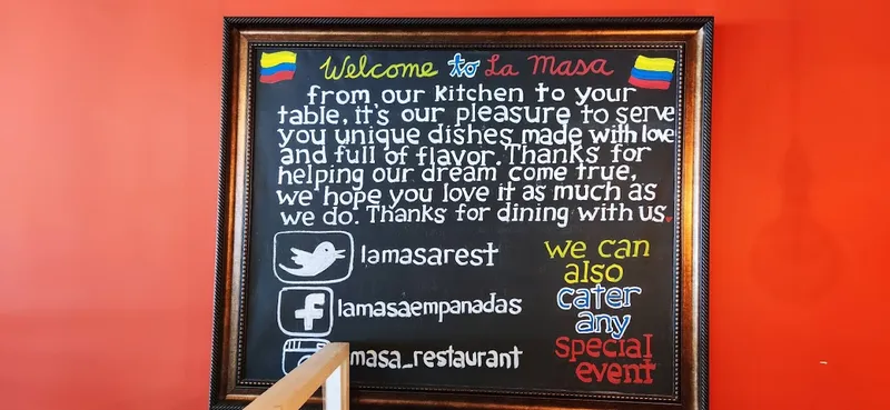 menu of La Masa Restaurant