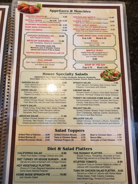 menu of Dale Diner