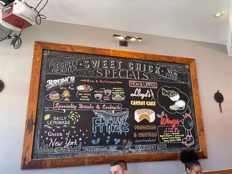 menu of Sweet Chick