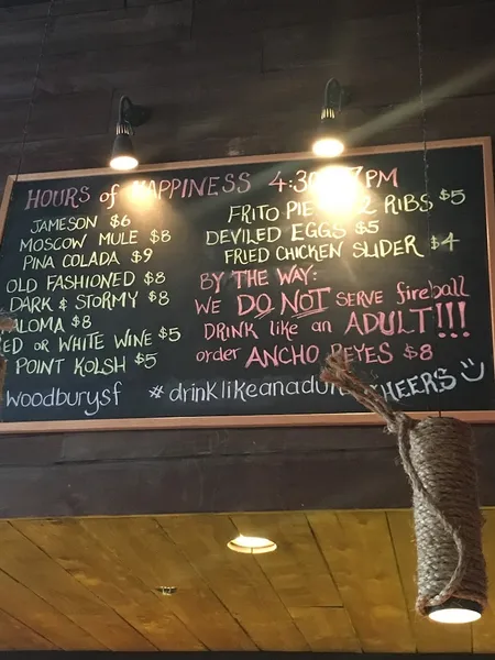 menu of Woodbury