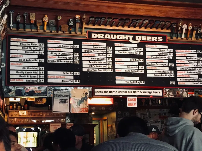 menu of Toronado