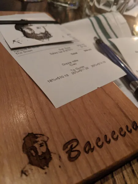 menu of Baciccia Pizza e Cucina