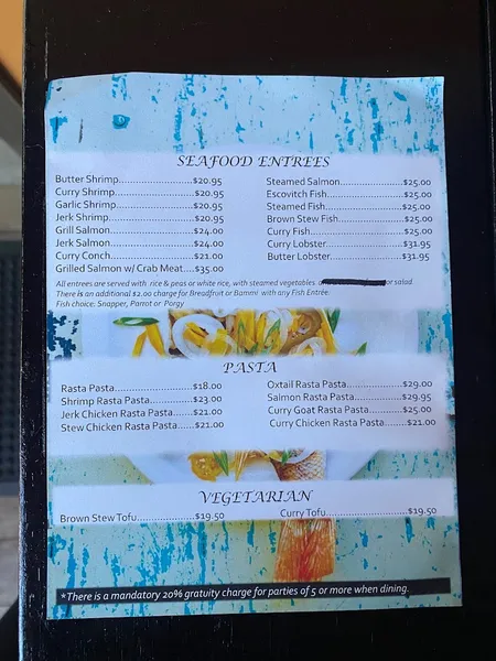 menu of Tha Cafe