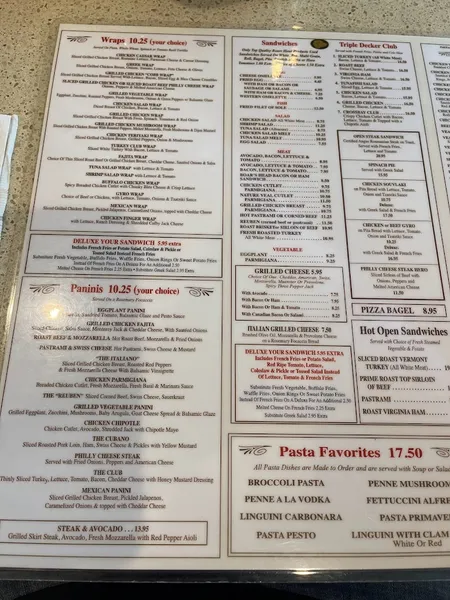 menu of Cross Bay Diner