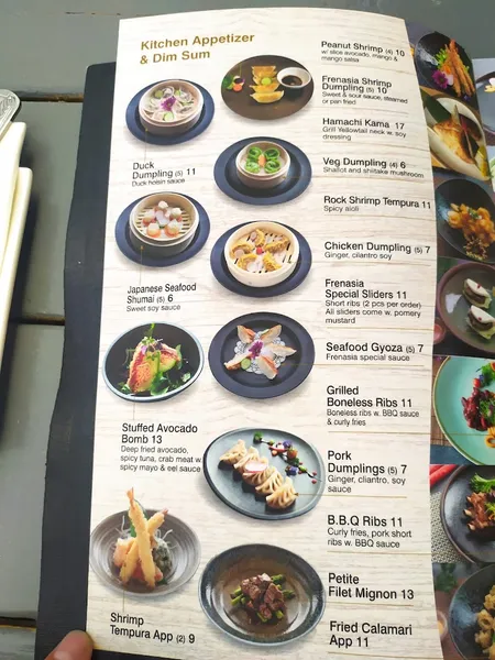 menu of Frenasia