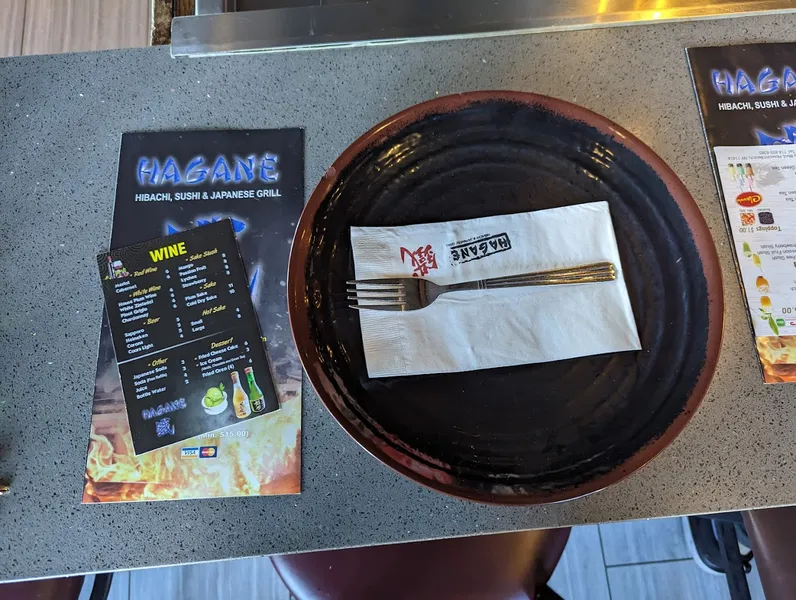 menu of Hagane Hibachi & Japanese Grill