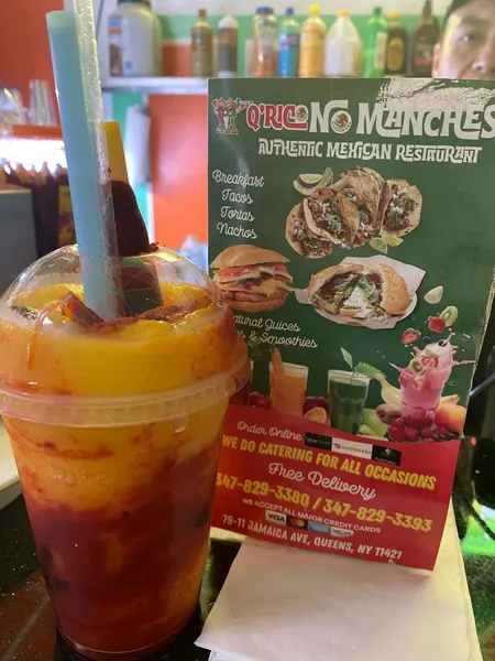 menu of Q'Rico No Manches