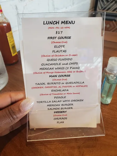 menu of Kandela