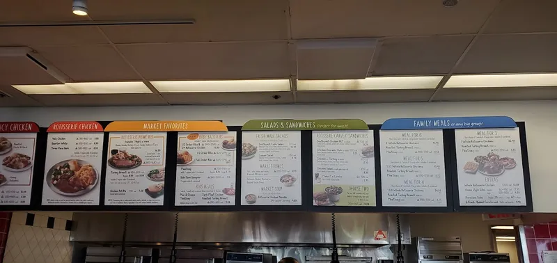 menu of Boston Market