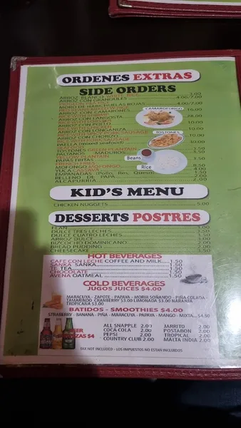 menu of Libertad Restaurant