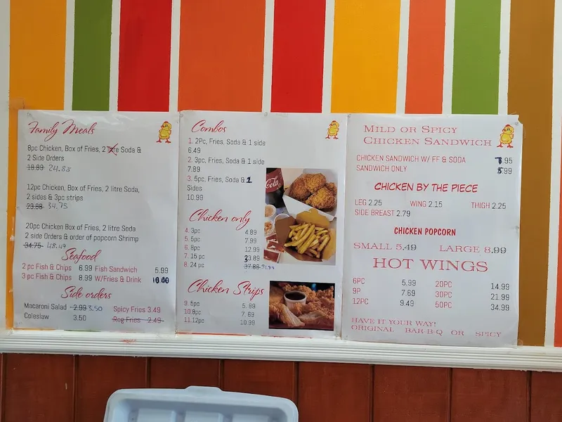 menu of Jay's Roti Hut