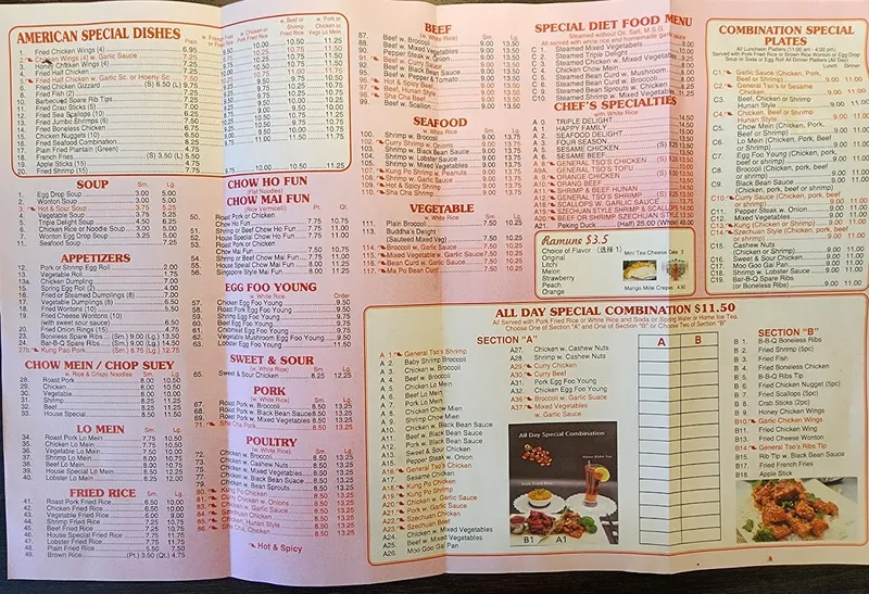 menu of Peking Express