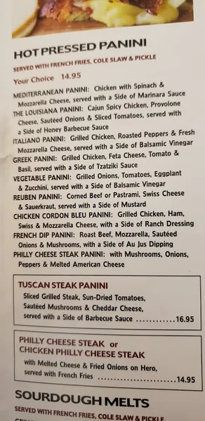 menu of Hylan Diner