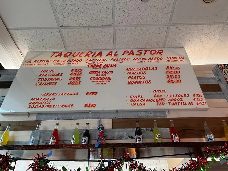 menu of Taqueria Al Pastor & Bar