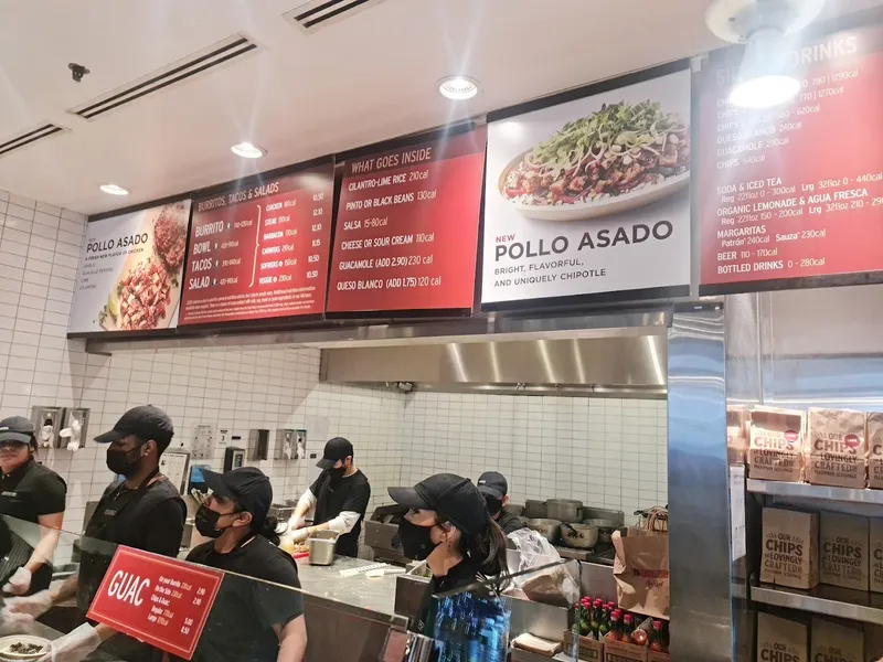 menu of Chipotle Mexican Grill