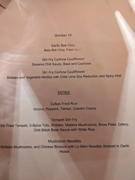 menu of Calle Dao Chelsea