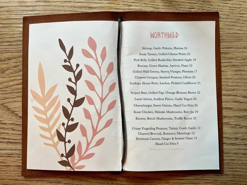 menu of Worthwild