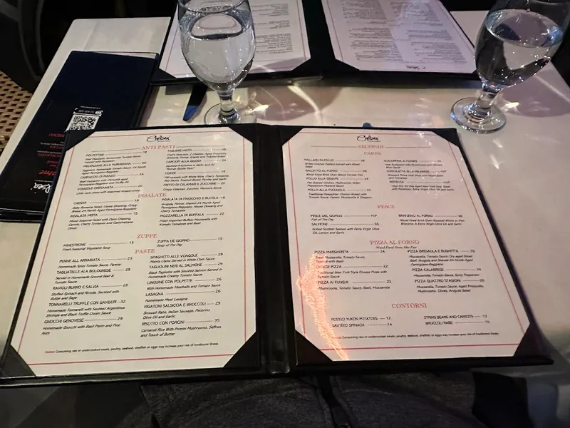 menu of Chelsea Ristorante Italiano