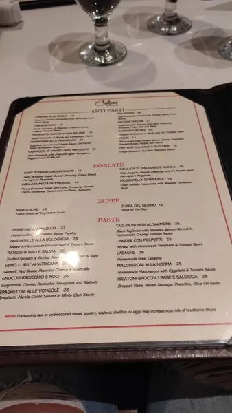 menu of Chelsea Ristorante Italiano