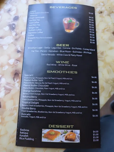 menu of Tutt Heights