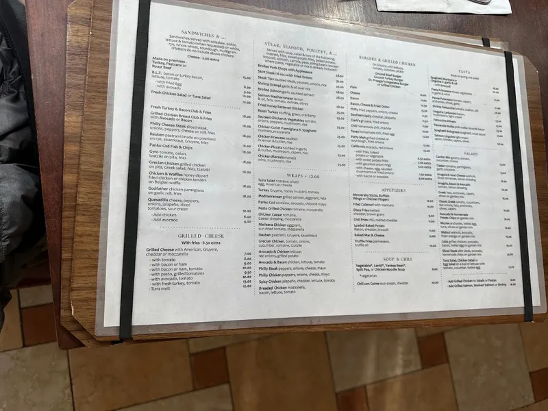 menu of Clark's Restaurant