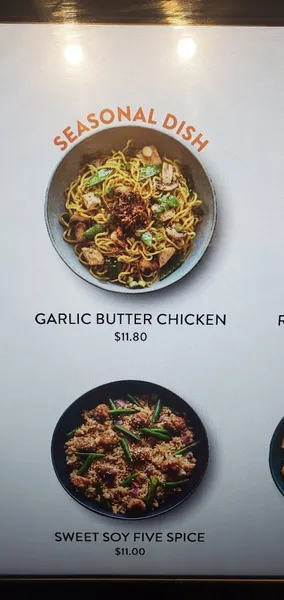 menu of honeygrow