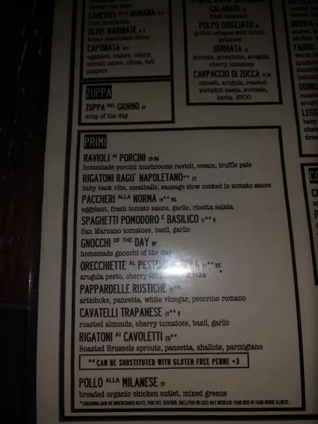 menu of Luzzo's BK