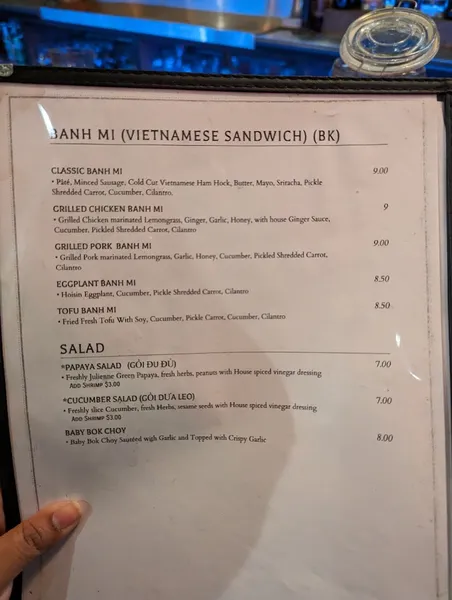 menu of Bia