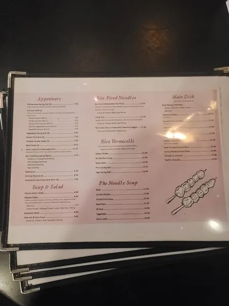 menu of So Pho 88