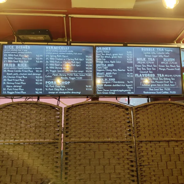 menu of PHỚ Chè Flushing