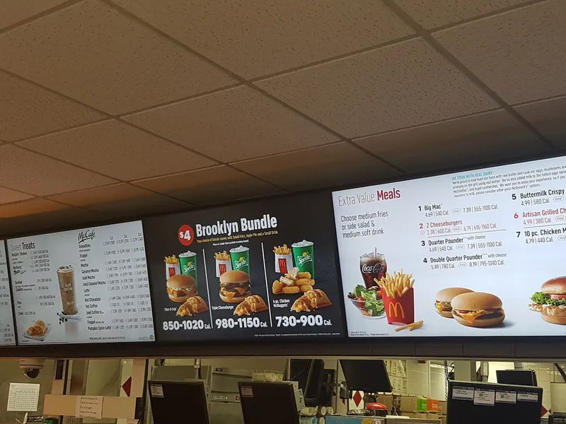 menu of McDonald's