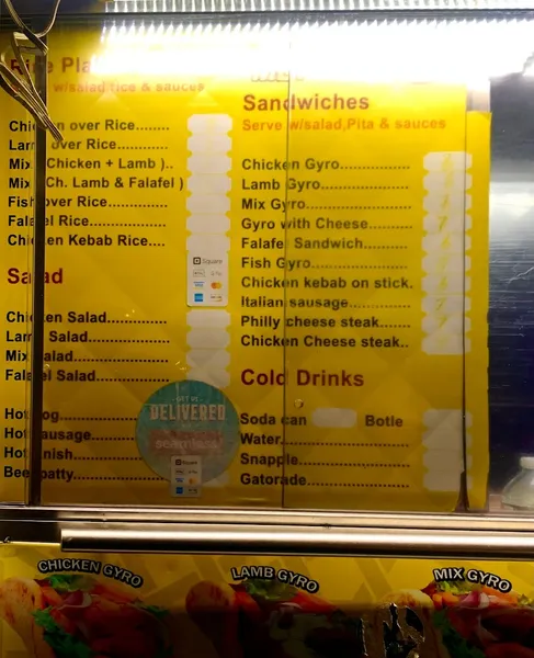 menu of Williamsburg Halal Food (Bonjour Habibi)