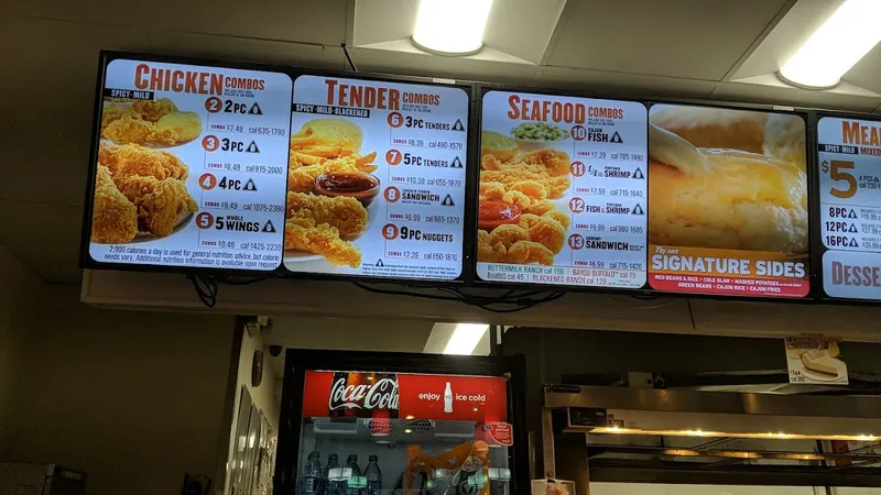 menu of Popeyes Louisiana Kitchen